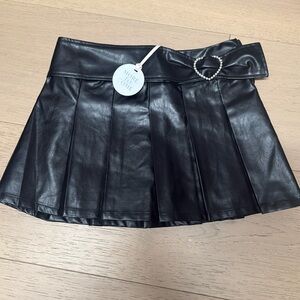 More to come vegan leather mini skirt